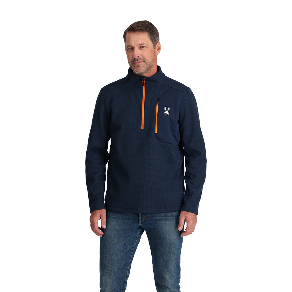 Mens Bandit Half Zip True Navy Spyder Europe