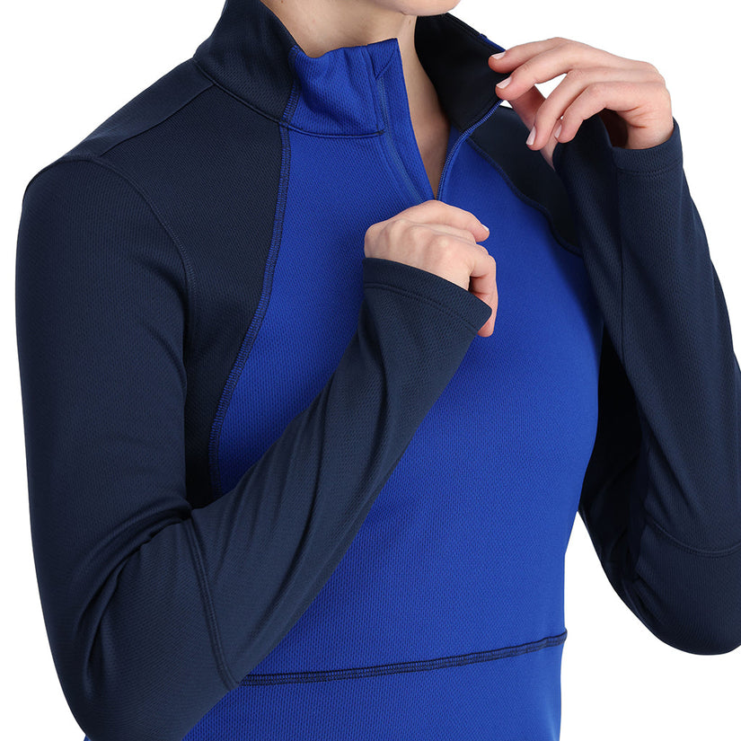 Womens Charger 1/2 Zip - Electric Blue