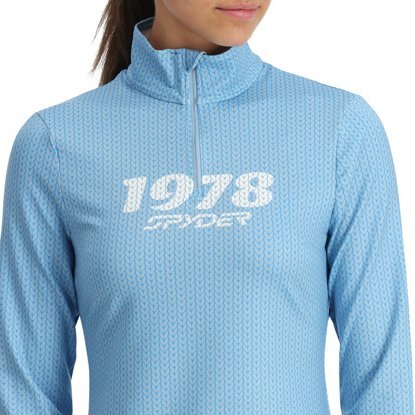 Womens Vivid Half Zip - Blue Drift