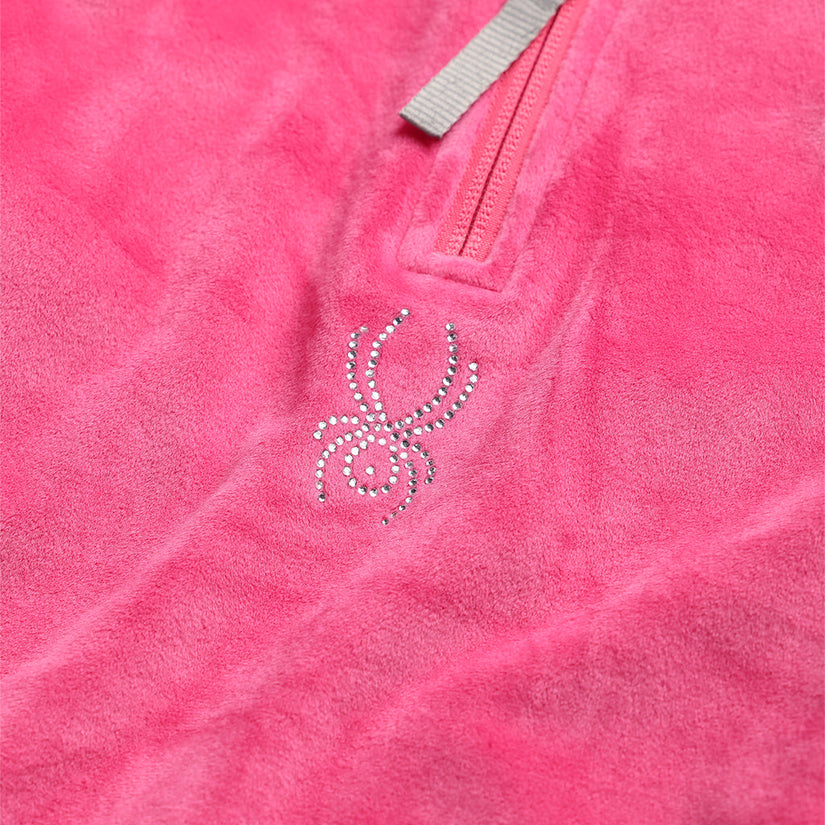 Girls Shimmer Bug Half Zip - Pink