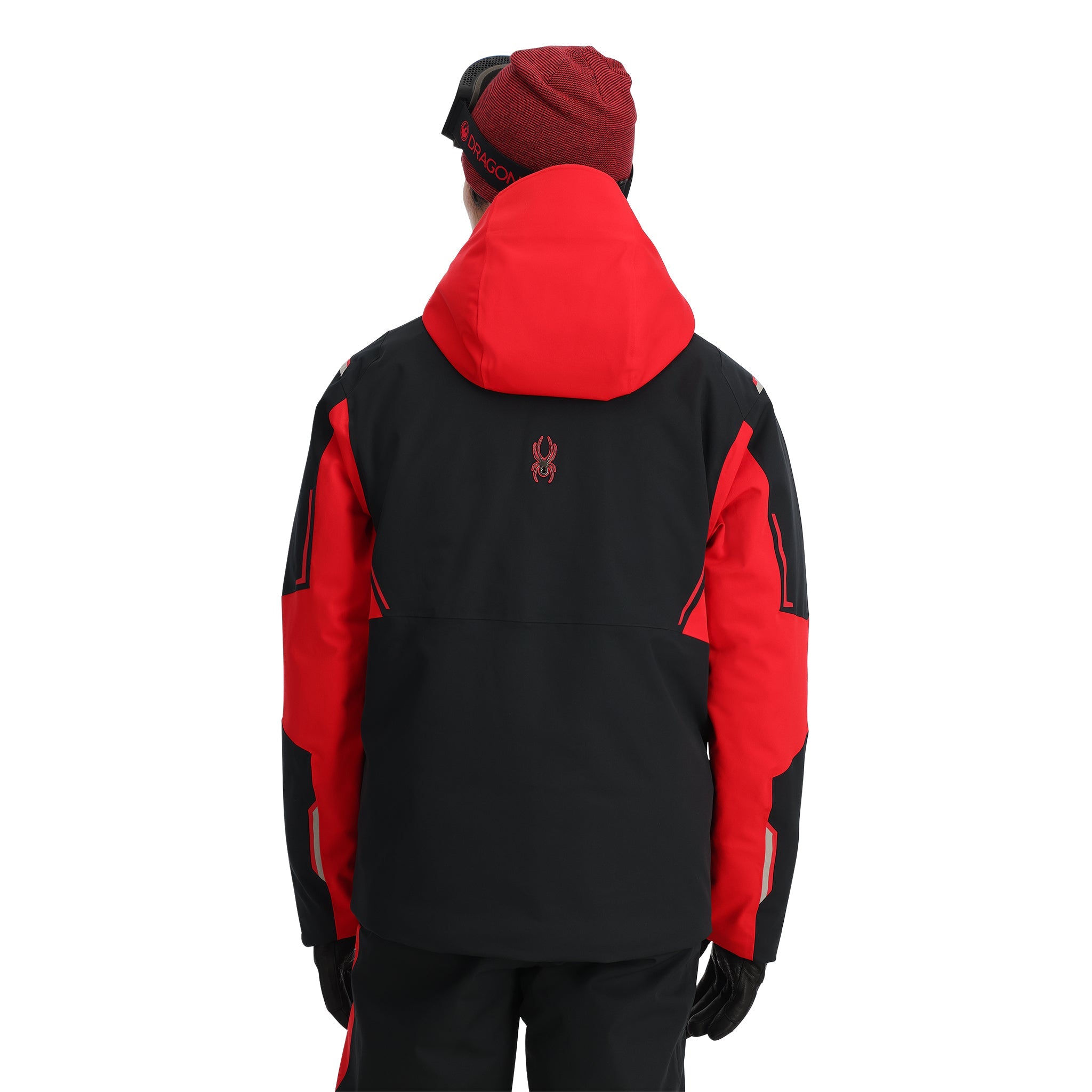 SPYDER Optic Men's hot Windbreaker Jacket in Black/Red Size M